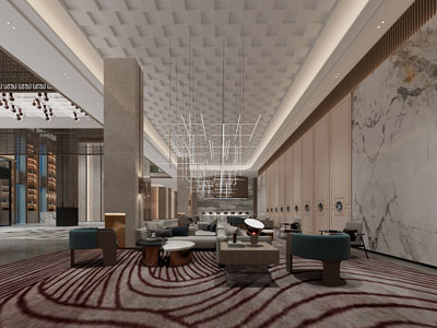 新中式大堂前台接待