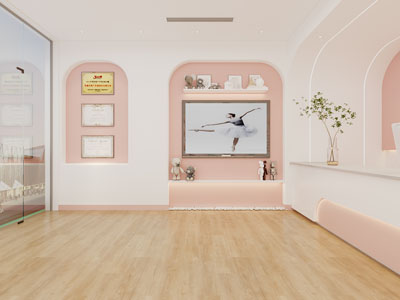 现代轻奢美容院大厅前台接待