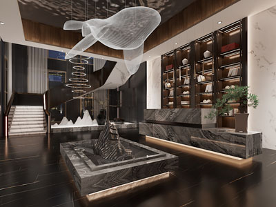 新中式室内雕塑景观园艺小品