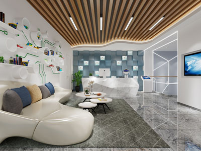 现代公司大堂前台接待