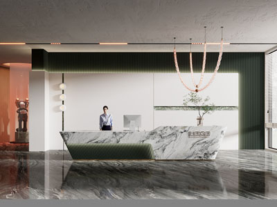 现代公司大堂前台接待