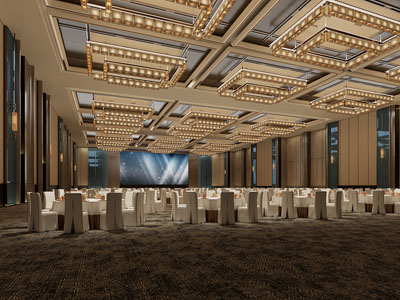 新中式酒店婚庆大厅宴客厅