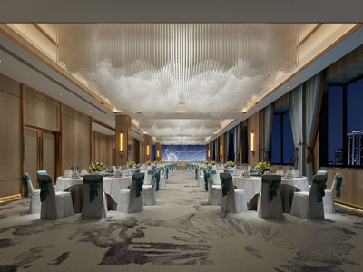 新中式酒店婚庆大厅宴客厅