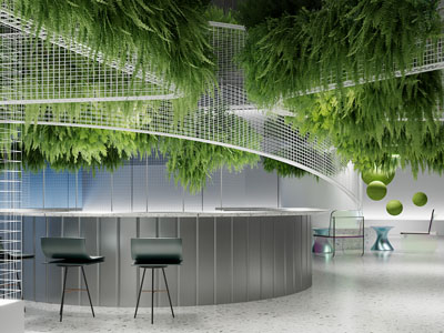 现代大堂前台接待