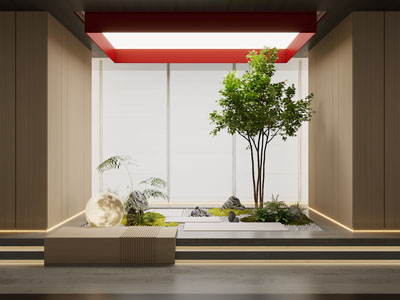 新中式室内景观园艺小品