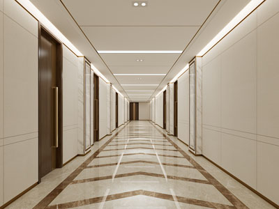 新中式酒店过道、走廊