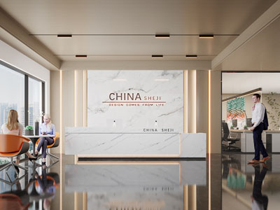 现代公司大堂前台接待