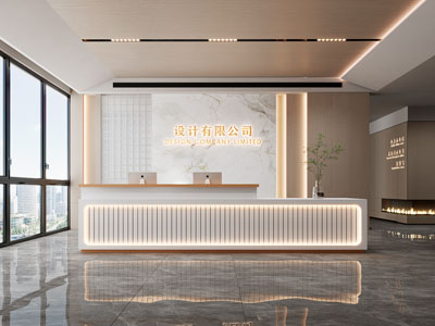 现代公司大堂前台接待