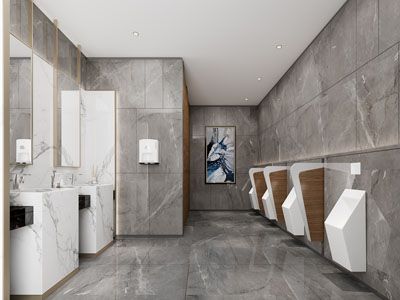 现代男公共卫生间、洗手间