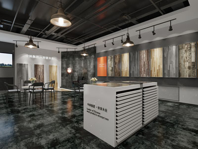工业风loft实木地板展厅展览