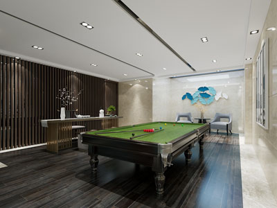 新中式台球娱乐休闲室