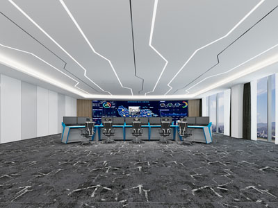 现代数据控制指挥中心、监控室