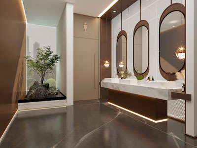 现代公共卫生间、洗手间