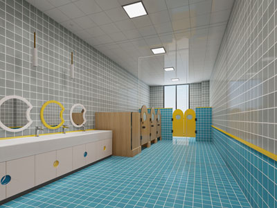 现代幼儿园公共卫生间、洗手间