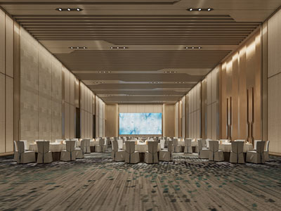 新中式酒店婚庆大厅宴客厅