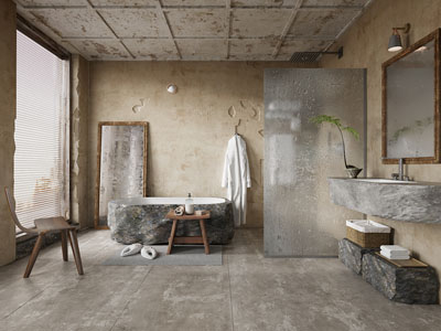 侘寂风卫浴间、洗手间