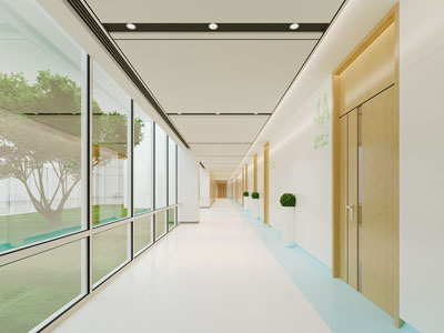 现代医院走廊过道