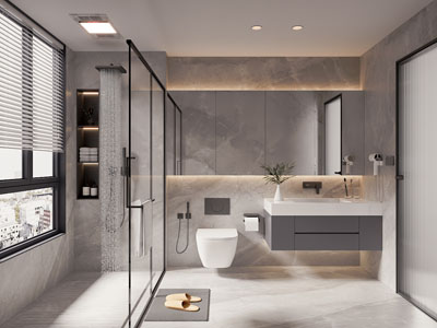 现代卫浴间、洗手间