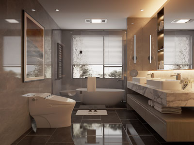 现代卫浴间、洗手间