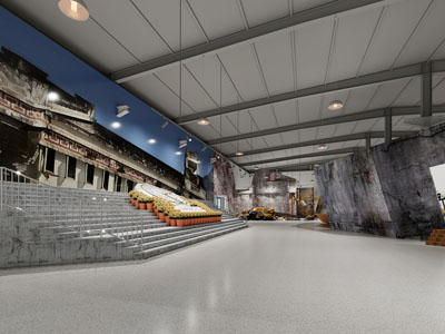 新中式地震灾难博物馆展厅展览