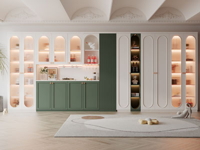 法式餐厅酒柜3d模型 法式餐厅酒柜