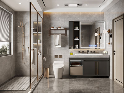 现代轻奢卫浴间、洗手间