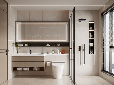 现代卫浴间、洗手间