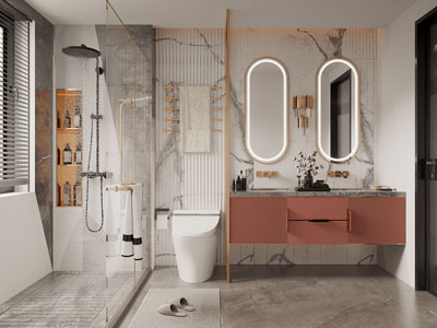 现代轻奢卫浴间、洗手间