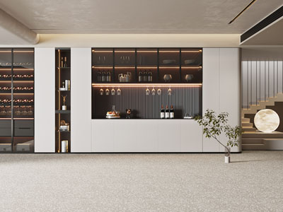 现代餐厅酒柜3d模型 现代餐厅酒柜