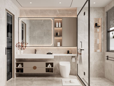 新中式洗手间、卫浴间