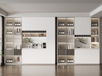 现代餐厅酒柜3d模型 现代餐厅酒柜