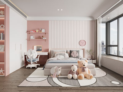 现代卧室、儿童房、公主房