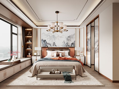 新中式卧室