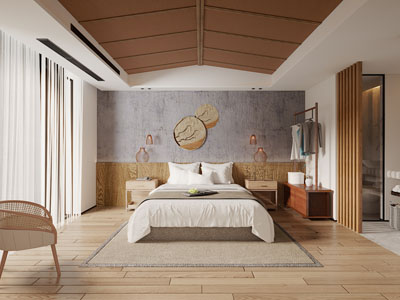 侘寂风民宿酒店客房