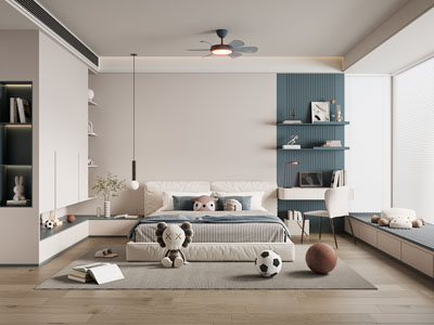 现代卧室、儿童房