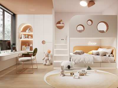 现代卧室、儿童房
