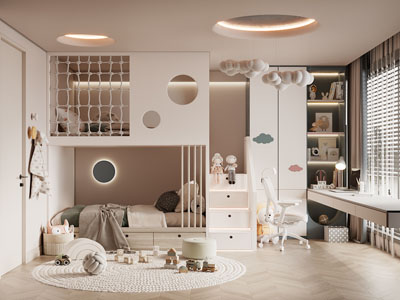 现代卧室、儿童房