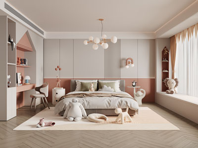 现代卧室、儿童房、公主房