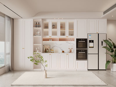 美式餐厅酒柜3d模型 美式餐厅酒柜