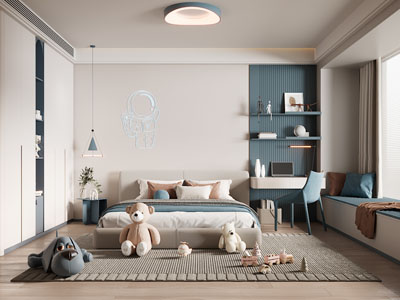 现代卧室、儿童房