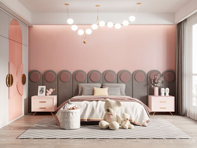 现代轻奢卧室、儿童房、公主房