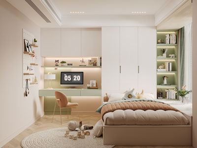 现代轻奢卧室、儿童房