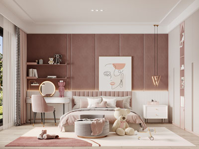 现代卧室、公主房、儿童房