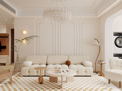 法式奶油风客厅