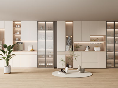 现代餐厅酒柜3d模型 现代餐厅酒柜