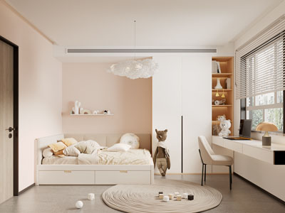 现代奶油风卧室、儿童房