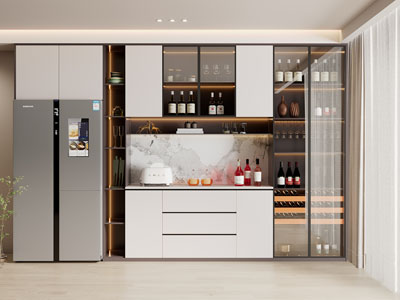 现代餐厅酒柜3d模型 现代餐厅酒柜