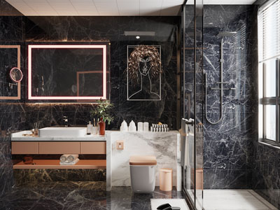 现代卫浴间、洗手间