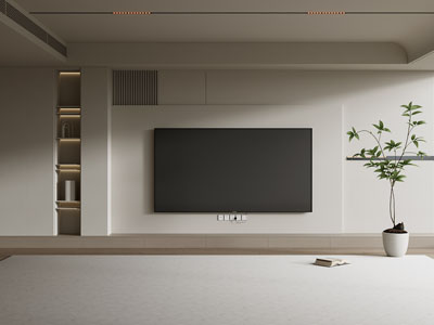 现代客厅电视背景墙3d模型 现代客厅电视背景墙