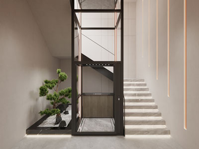现代楼梯间、电梯间